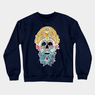 Royal  Regalia: A Bejeweled Skull with Attitude Crewneck Sweatshirt